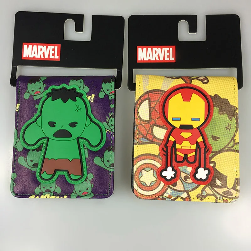 Disney Q версия Marvel Мстители кошелек плюшевый Кошелек Капитан Америка человек паук