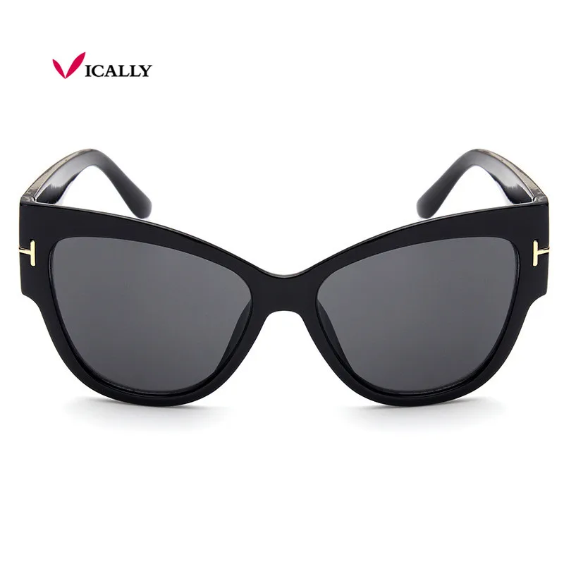 Женские солнцезащитные очки кошачий глаз большие градиентные очки|de sol|oculos feminino de