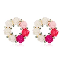 floral stud earrings for women 3 styles summer little ear nails fine jewelry sensitive ears brincos designer brand bijoux