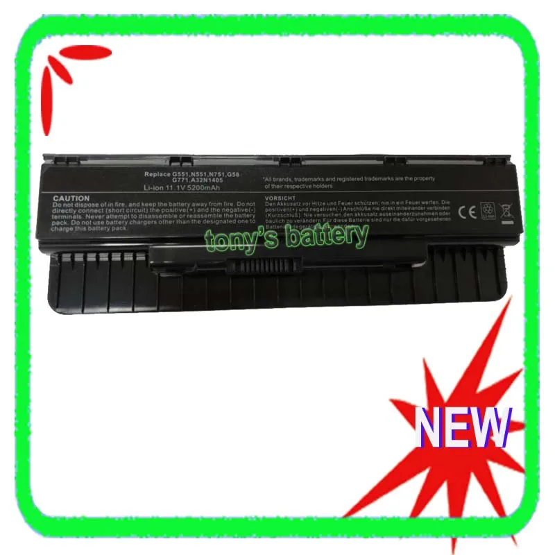 Аккумулятор для ноутбука Asus N551 6 ячеек A32N1405 G551 G771 N551JK G551J G58JK G551JK G551JM G771JK