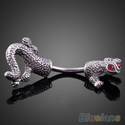 Реалистичный кулон в форме ящерицы женское кольцо на пупок ювелирные изделия
