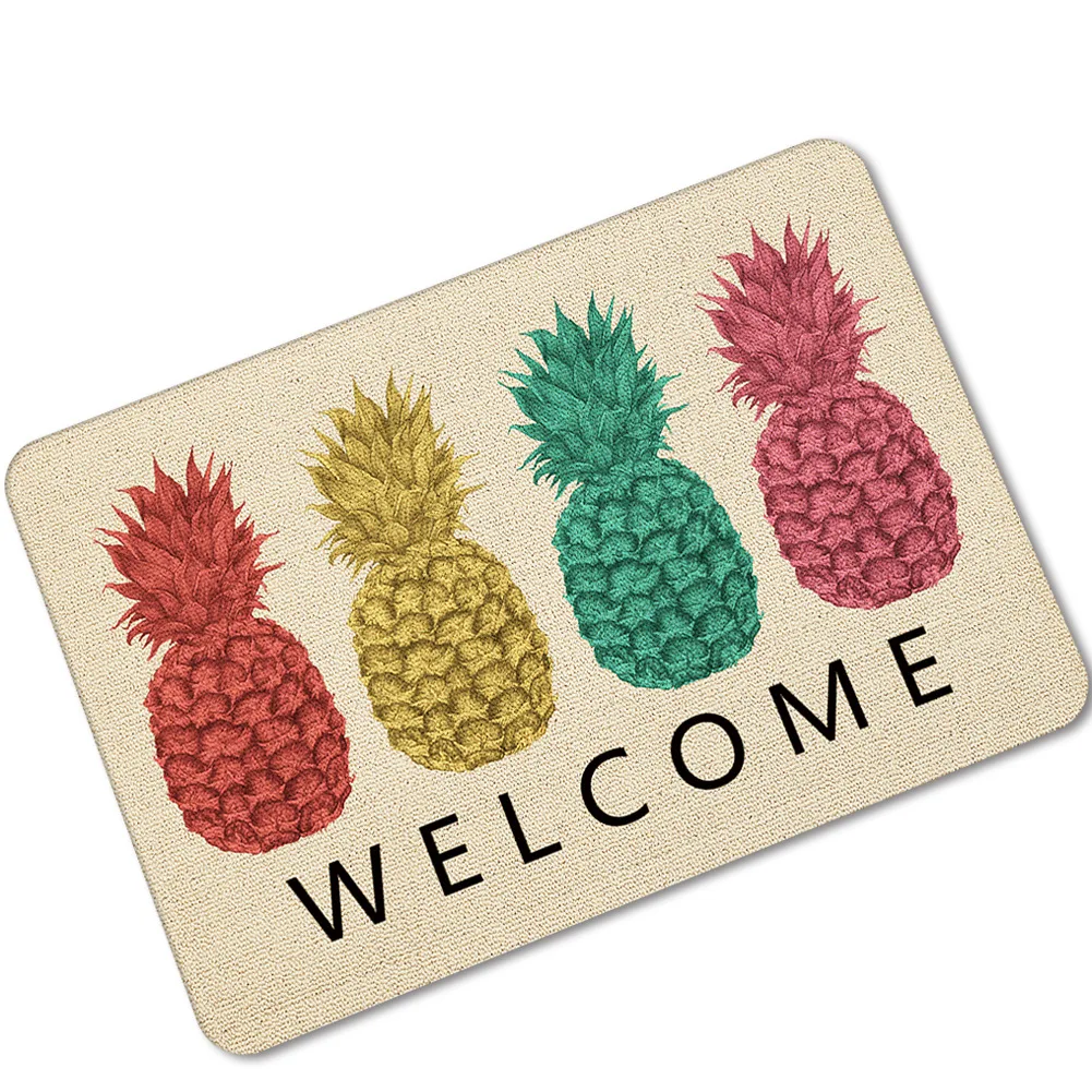 

Fruit Printing Pineapple Outdoor Doormats Entry Front Door Mats Outdoor Entrance Indoor Welcome Home Funny Tapis De Cuisine