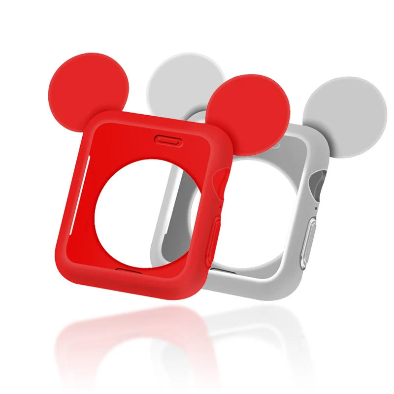 Чехол для часов с рисунком Микки из мультфильма apple watch case 40 мм и 4 44 защитный чехол