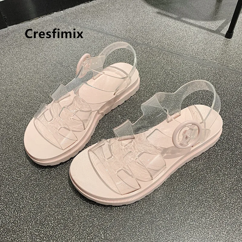Босоножки Cresfimix женские прозрачные повседневные сандалии для подростков летние