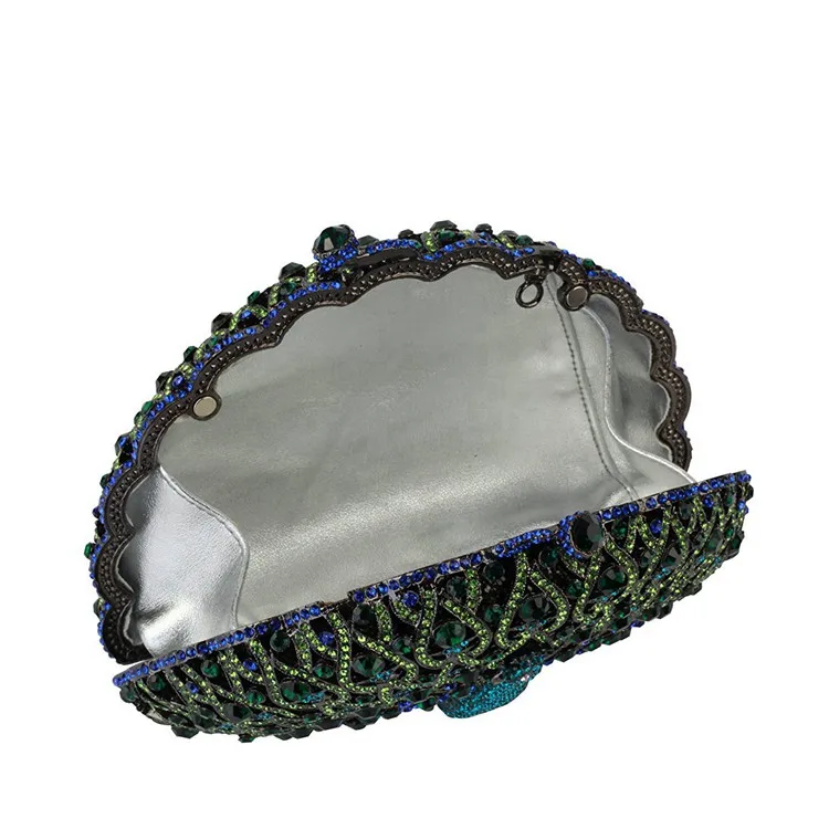 Пчела в Лету Новый дизайн павлин форма вечерняя сумка кристалл роскошный клатч