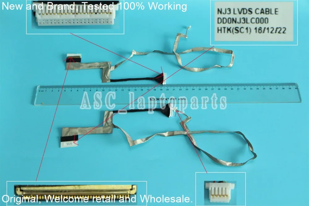 Новый оригинальный ЖК-светодиодный видео гибкий кабель для ASUS K72 K72F K72JR K72DR