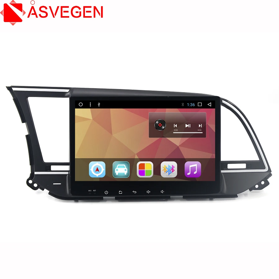 

Asvegen Android 7.1 HD Touch Screen GPS Navigation DVD Player Car Bluetooth WIFI Autoradio Multimedia For Hyundai ELANTRA 2016