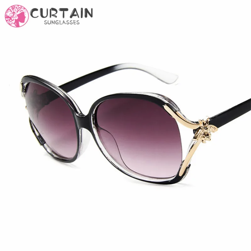 Большие солнцезащитные очки женские круглые в большой оправе lunette soleil femme Anti