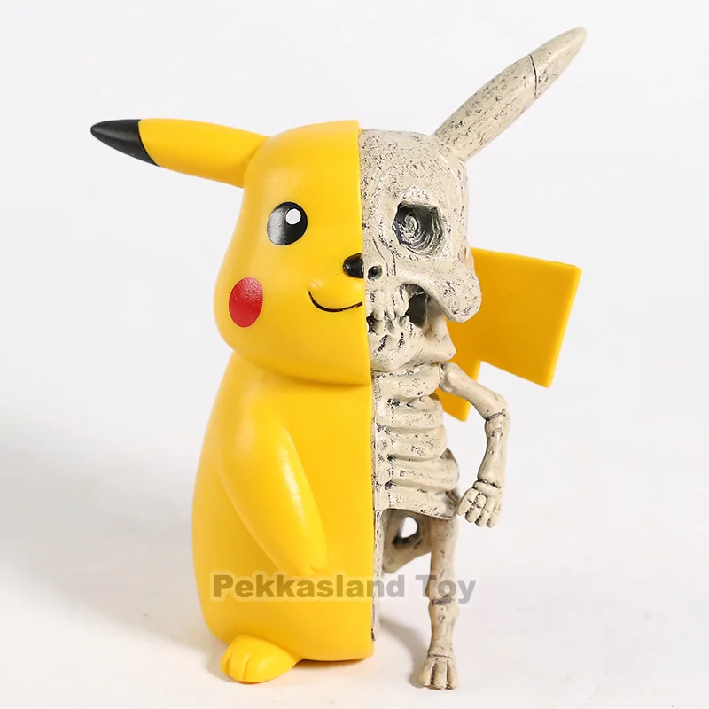 

Cartoon Funny Skeleton Skull Yellow Rabbit PVC Figure Collectible Model Toy