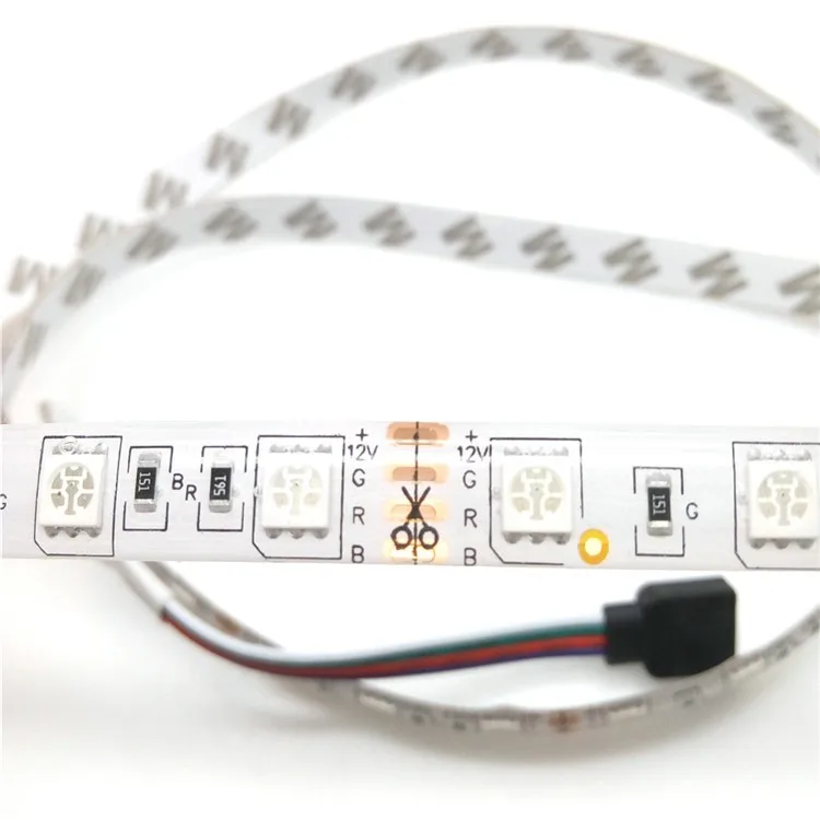 Светодиодная лента 5050 RGB DC 12 В 60 светодиодный s/m 5 м/лот гибкий светильник