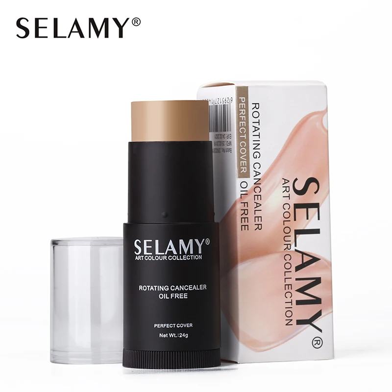 SELAMY New Brand 8 Color Rotating Concealer Oil Control Perfect Coverage 3D Face Base Contour Concealing Nude Foundation Makeup | Красота и