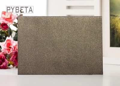 50 шт.-250gsm жемчуг Бумага конверт 19,5x13,5 см подарочные карты, конверты для Одежда для свадьбы, дня рождения Приглашения - Цвет: coffee