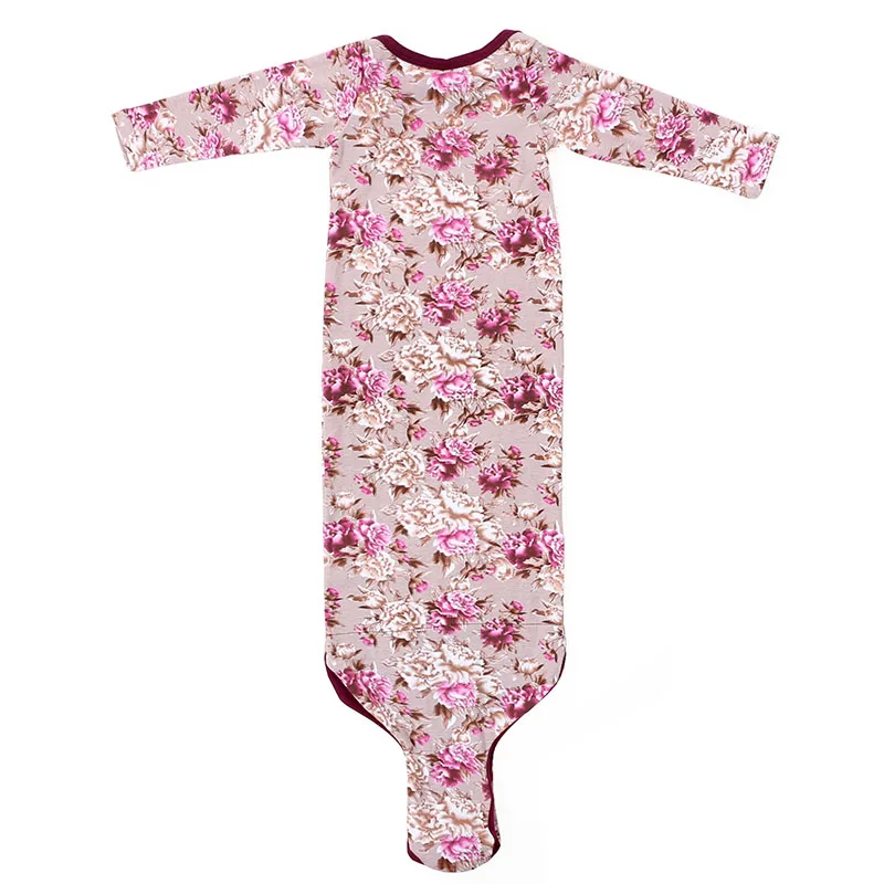 Kaiya Angel детский спальный мешок с рукавом 3/4 цветочным принтом сливы для детей 0 24