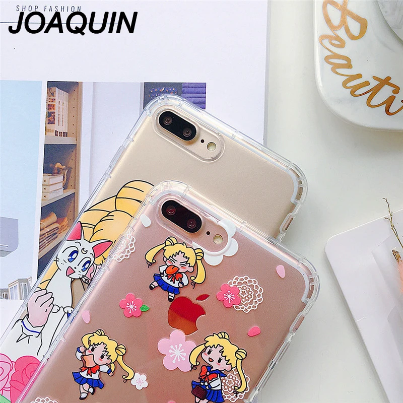 Япония милый мультфильм Сейлор Мун карта Captor Sakura Emboss Телефон чехол для iPhone 6 6s 7 8