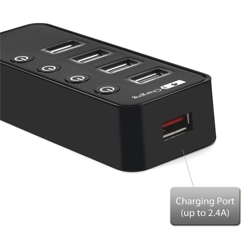 USB разветвитель CHYI с 4 портами и поддержкой быстрой зарядки|USB-хабы| |