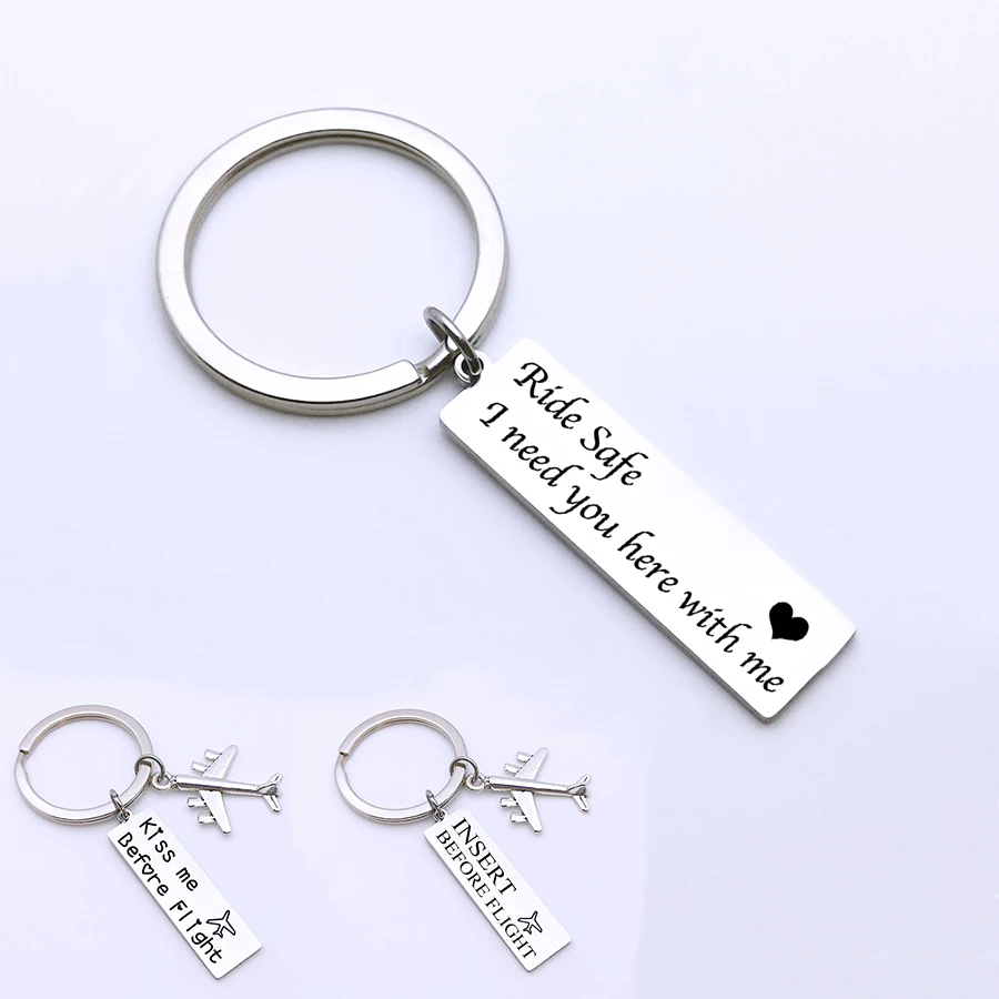 Брелок для ключей Kiss Me Before Flight Ride безопасный пар женщин и мужчин подарок самолета