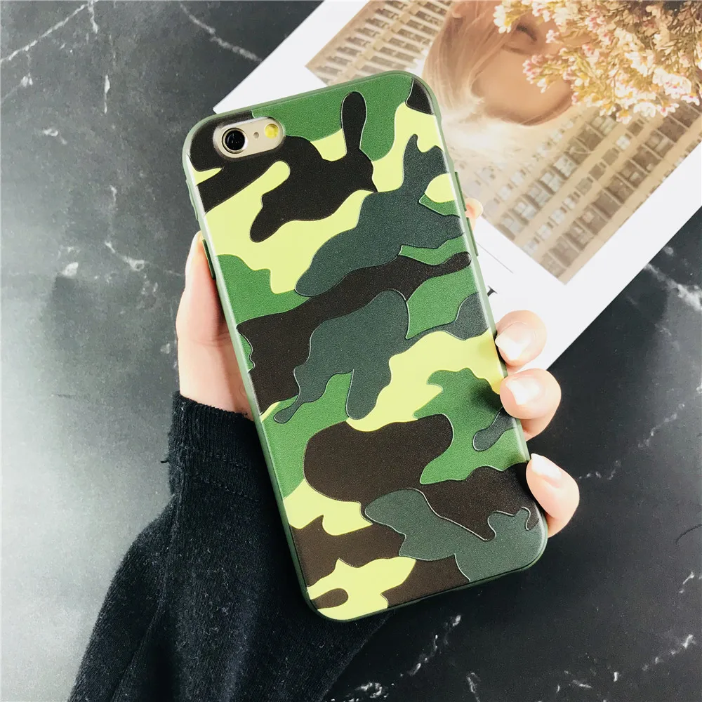 3D Армейский зеленый чехол для телефона iphone 7 камуфляж Высокое качество мягкая IMD