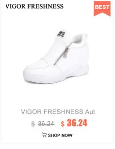 VIGOR/женские белые кроссовки на платформе; Теплая обувь на меху; женские зимние ботильоны; обувь, увеличивающая рост; обувь на танкетке из плюша; WY156