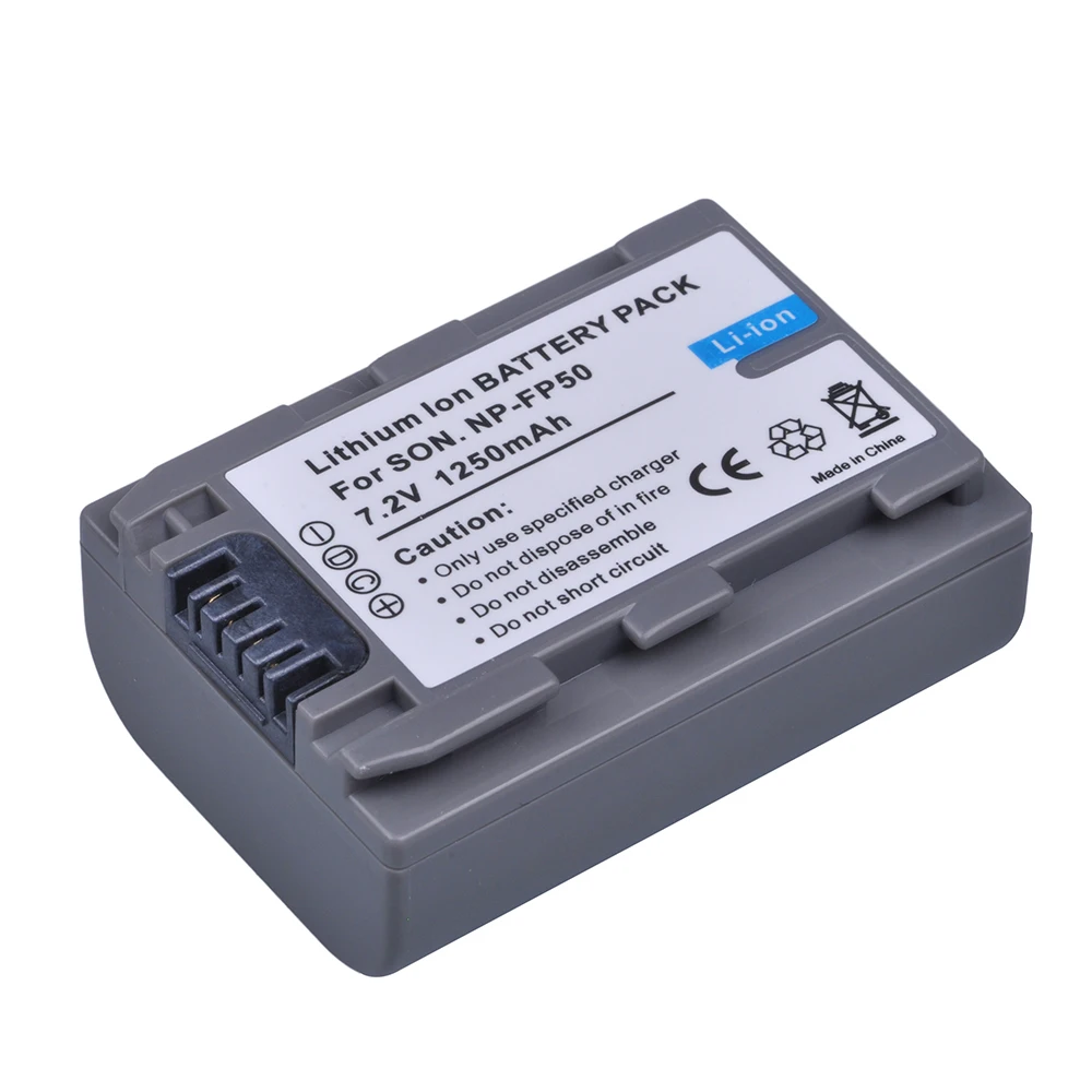 4 шт. 1250 мАч NP-FP50 NP-FP51 NP FP50 батареи для Sony DCR-DVD103 DVD105 DCR-HC3 HC16 HC40 DCR-SR30 SR40 SR100 NP-FP30 |