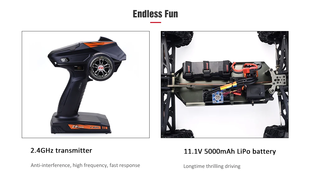 Профессиональный RC автомобиль 1/8 бесщеточный 4WD гоночный внедорожник Monster RTR регулируемый амортизатор режим дроссельной заслонки zd Racing 9021-V3