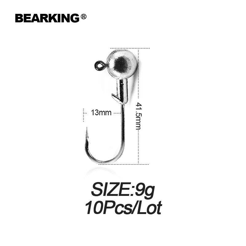 BEARKING 1 г, 2 г, 3 г, 4 г, 5 г, 6 г, 7 г, 10 г, 20 г, 22 г, кривошипный крючок, свинцовый крючок для рыбалки - Цвет: 9g