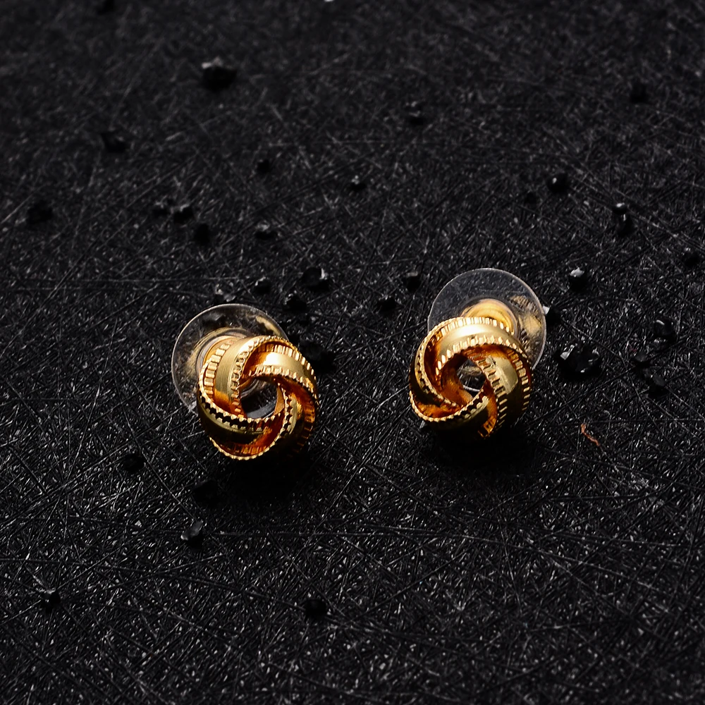 WANDO маленький новый Эфиопский серьги с золотым шариком золотое покрытие