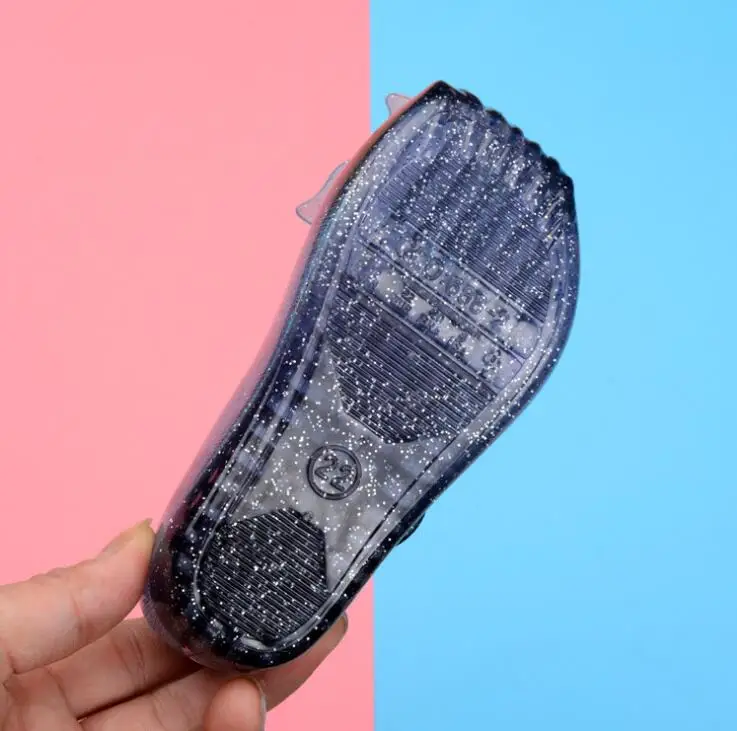 Новинка 2019 сандалии для девочек прозрачная обувь дышащая версия принцессы с