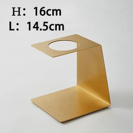 B Brewing Coffee Filter Paper Holder Hand Drip Rack Solid Brass Household Filter Cup Bracket Set Coffee Pot Filter Shelf Storage - Color: B