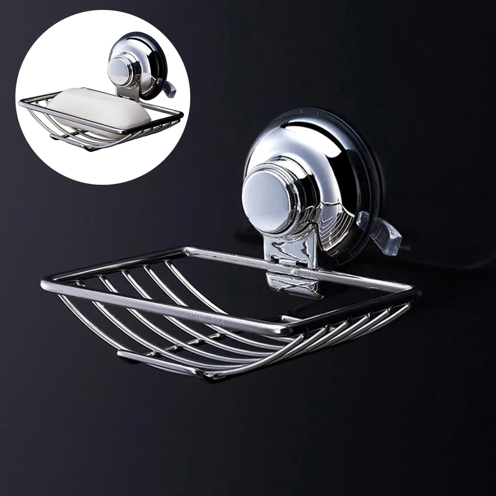 

Bar Soap Holder Wall Hanging Stainless Steel Powerful Vacuum Suction Cup For Bathroom Kitchen HVR88