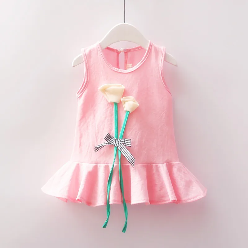 Floral Baby Girl Dress 2019 Summer Beach Party Girls Sleeveless Clothes Flower Princess Dresses for | Детская одежда и обувь