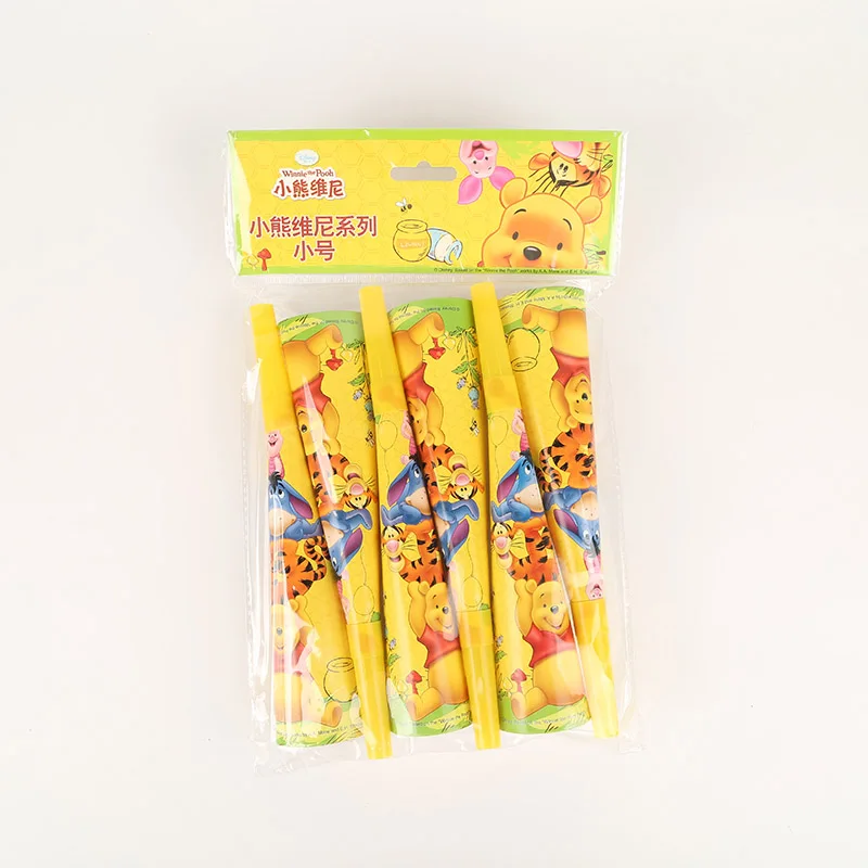 Winnie the Pooh Kids Birthday Party Decoration Set Winnie Birthday Party Supplies Baby Birthday Party Pack event party supplies - Цвет: horn 6pcs
