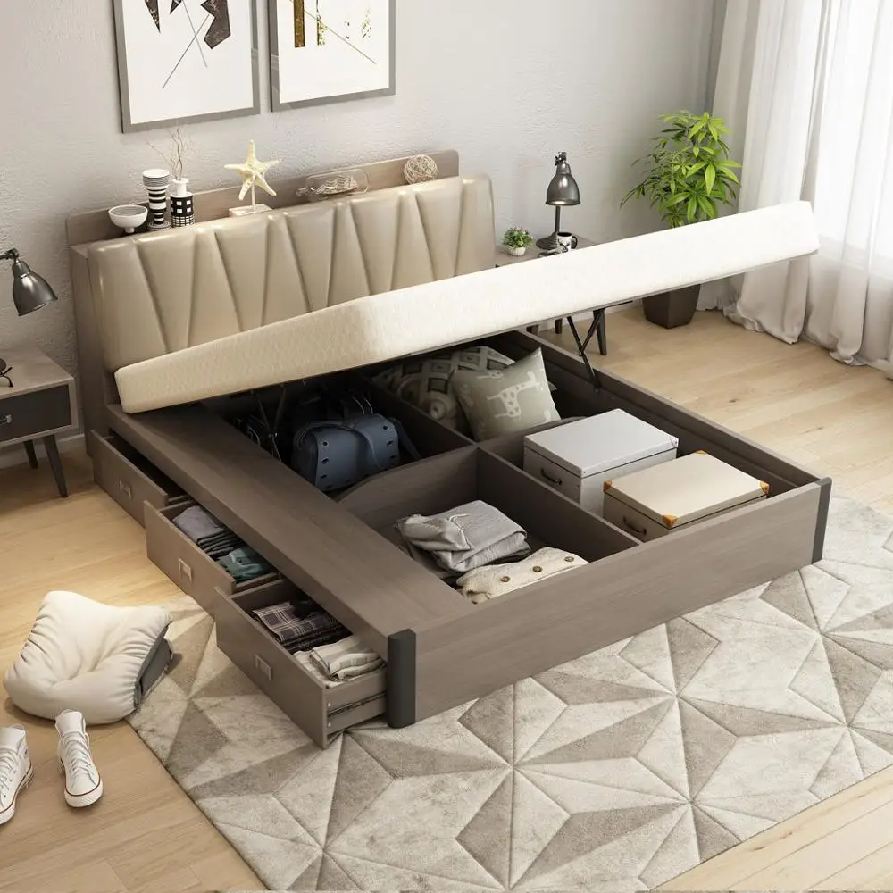 Рама DYMASTY натуральная кожа мягкая кровать современный дизайн кровать bett, cama мода king/queen Размер мебель для спальни