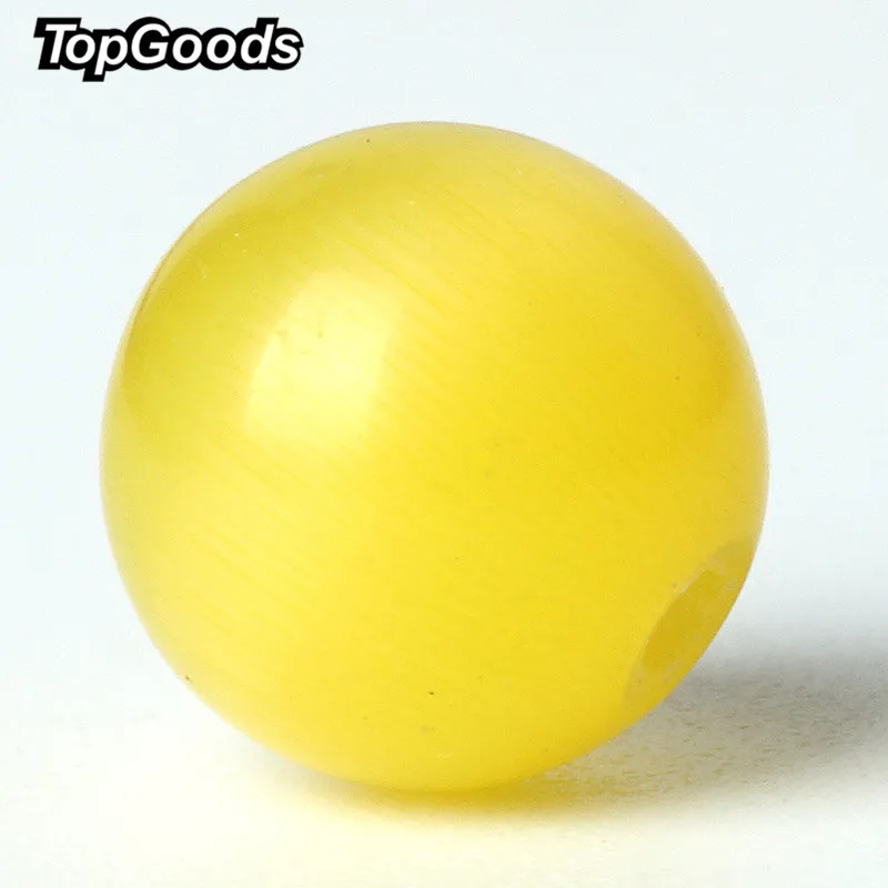 TopGoods натуральный опал лунный камень желтые кошачий глаз Стеклянные Бусины