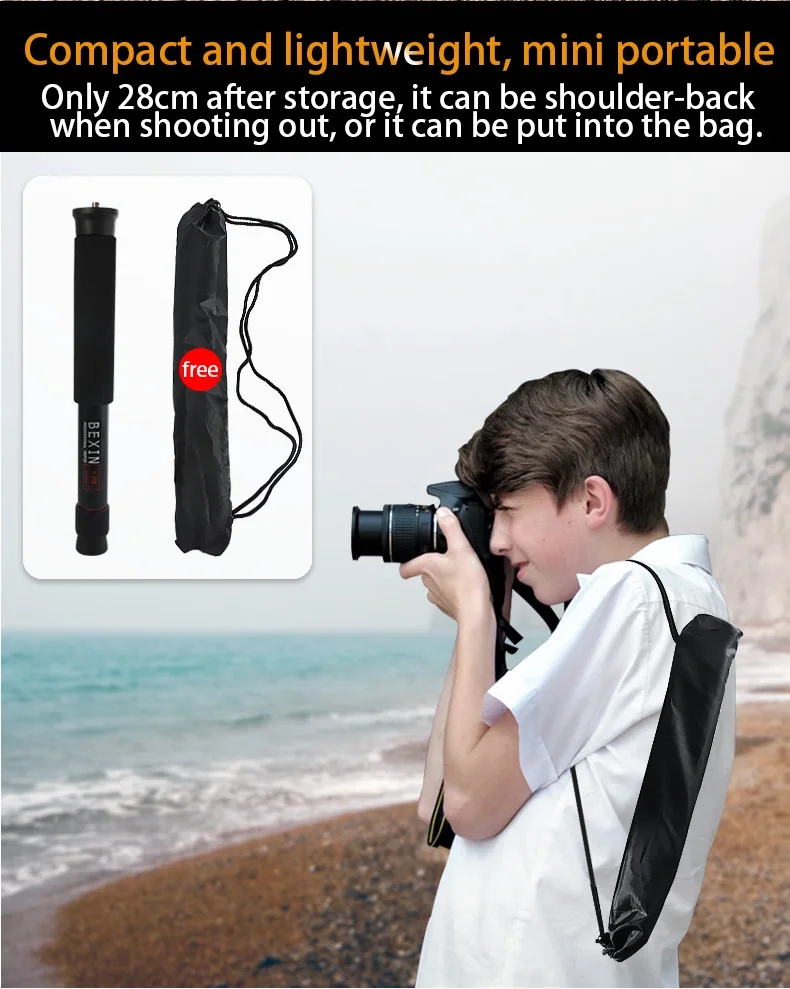 BEXIN выдвижной легкий портативный мини-монопод Регулируемая фотография unipod dslr видео камера монопод держатель кронштейн