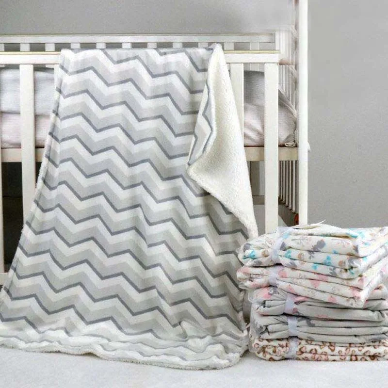 Новое плюшевое детское одеяло для новорожденных Коралловое флисовое мягкое