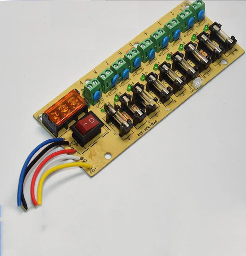 12 В 9 каналов переключатель сплиттер питания пластина/PCB шунтирующая плата с