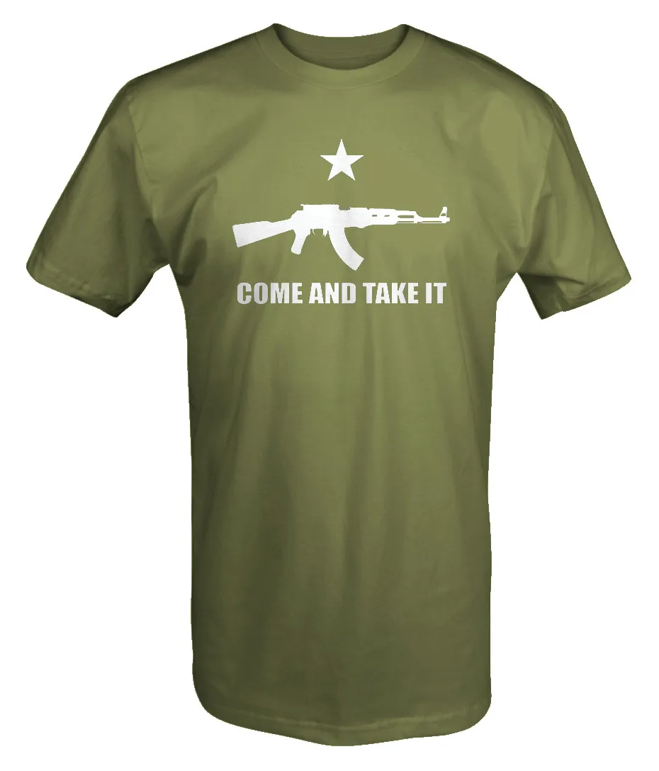2019 горячая распродажа 100 и хлопковая футболка с надписью Come and Take It Molon Labe Star AK47