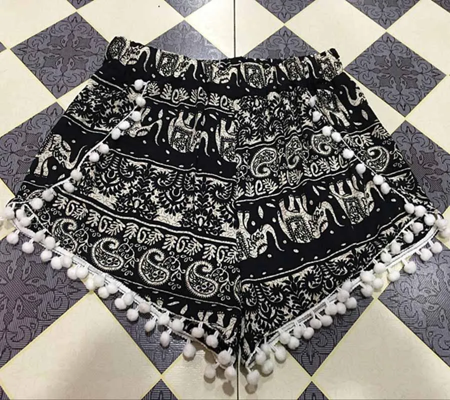 2019 летние Для женщин короткие бренд большие размеры s xl кисточкой Цветочный принт