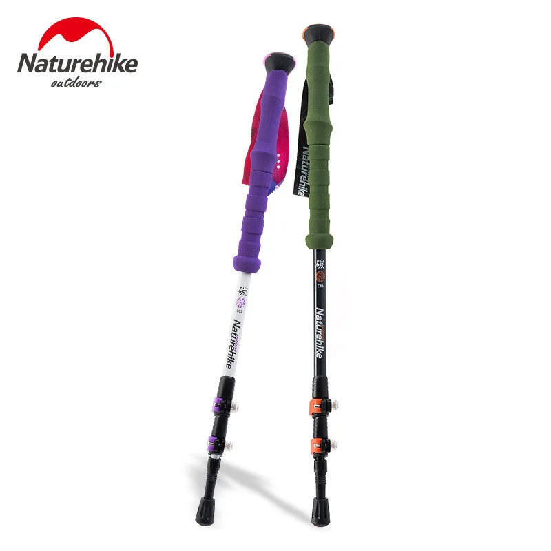 

1 шт. Naturehike NH80A089-Z складной Сверхлегкий карбоновый Быстрый замок треккинговые палки походные палки прогулочные палки для бега