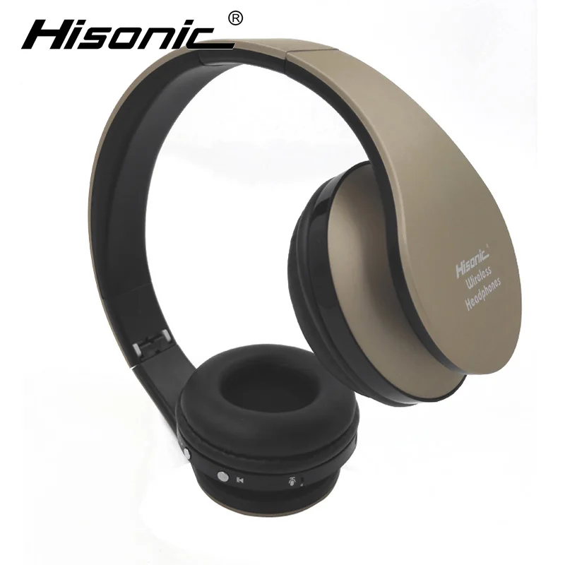 Hisonic Bluetooth-гарнитура Беспроводные Наушники Стерео Складные Спортивные Микрофон