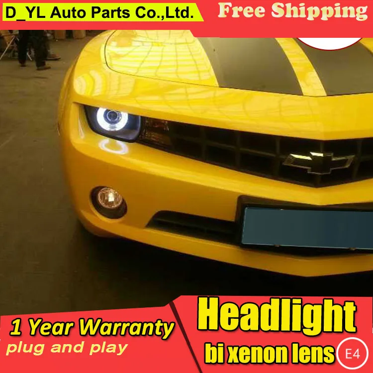

D_YL автомобильный Стайлинг для Chevrolet Camaro фары 2010-2012 Camaro светодиодный ные фары DRL линзы двойной луч H7 HID Ксеноновые Биксеноновые линзы