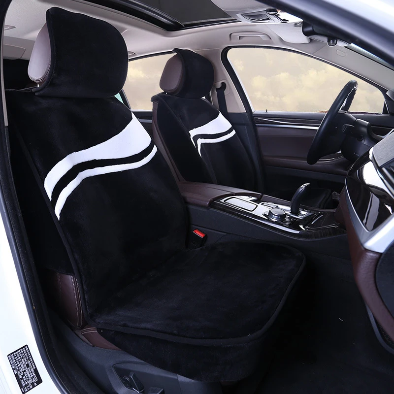 HuiER плюшевое переднее сиденье автомобиля мягкий теплый подходит для большинства
