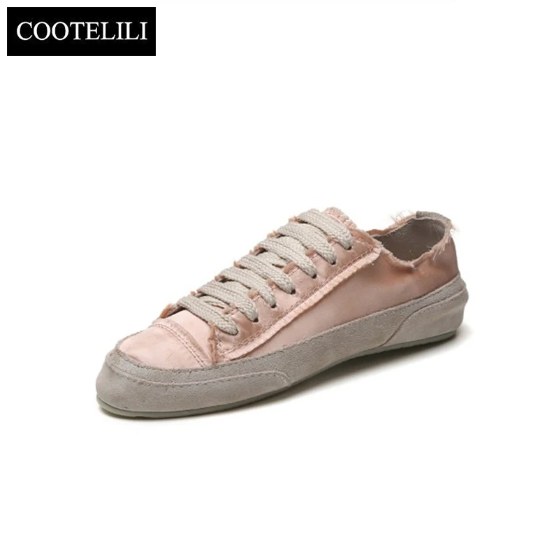 Autumn Frazzle Vintage Gloss Flat Oxford Shoes For Women Flats Designer Casual Canvas Shoes Lace Up Ladies Shoes Pink White