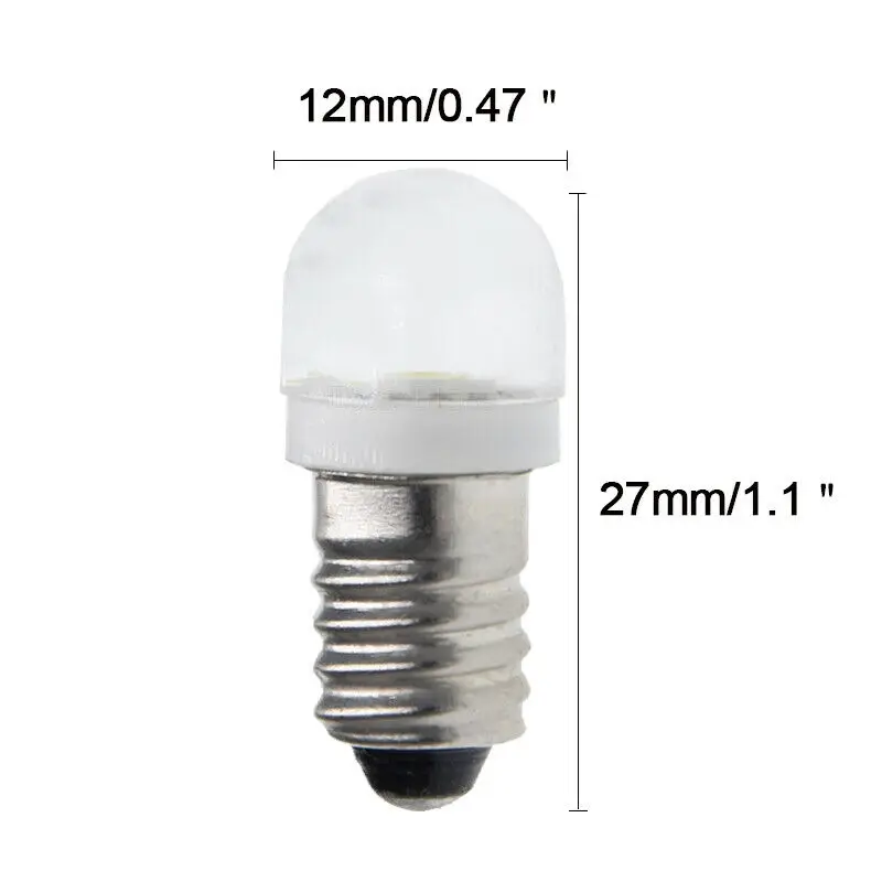2X E10 led bulb lights Dc 3V 6V 12V Indicator Ice blue warm white red yellow green Car Interior Light Auto instrument bulbs lamp |