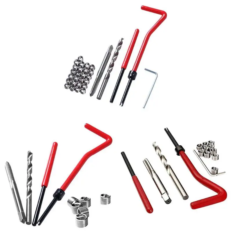 Car Pro Coil Drill Tool Thread Repair Insert Kit Wire Thread Inserts Automobile Restoring Tool Set Dropshiping