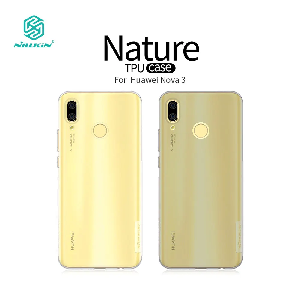 Для huawei Nova 3 чехол NILLKIN природа ТПУ Мягкая задняя крышка чехол для huawei Nova 3 силиконовый чехол с розничной упаковкой