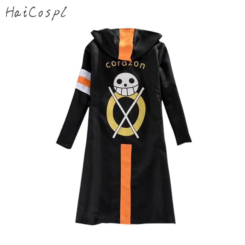 Цельнокроеный костюм для косплея Трафальгар накидка права мужское черное пальто