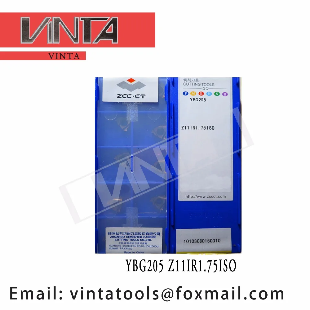 

Высококачественные 10 шт./лот YBG205 Z11IR1.75ISO CNC caiдиск Токарные вставки