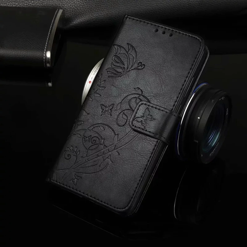 Роскошная бабочка кожа для iPhone X 5 SE 5S 6 6 S 7 8 плюс Xiaomi Redmi Note 5 Pro A2 Lite 6A 4A 5X кошелек захлопывающийся Чехол-сумка для мобильного телефона - Цвет: 2