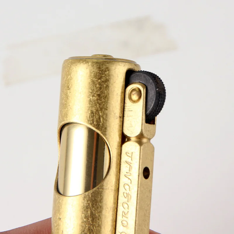 Высококачественная матовая золотистая Зажигалка для сигарет керосиновая